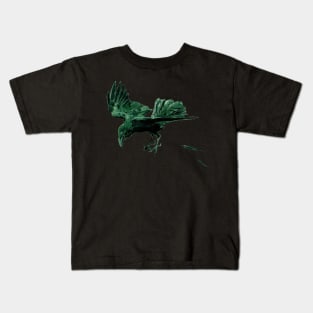Watercolor Raven 5 Kids T-Shirt